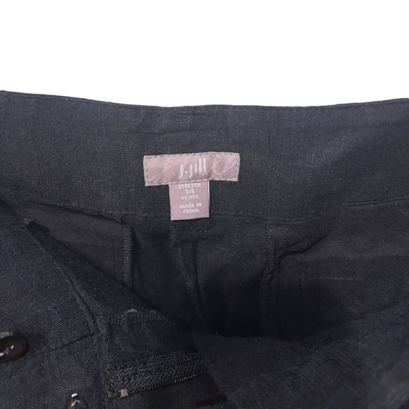 J. Jill Linen Blend Wide Leg Pant Black - Picture 9 of 11